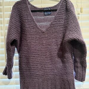 American Eagle Outfitters Purple V-Neck Sweater